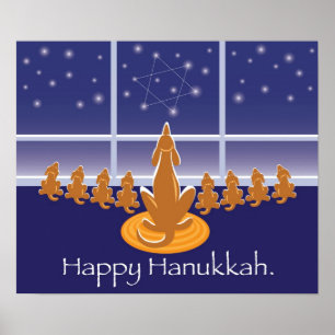 Póster WagToWishes_Menorah persigue el poster