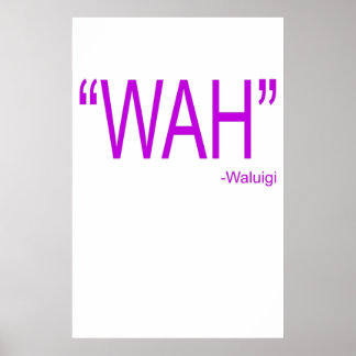 Póster Wah Waluigi