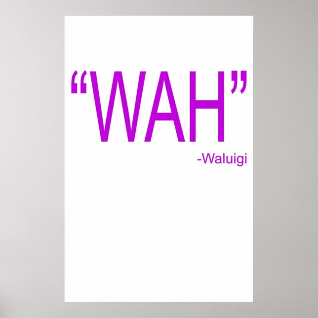 Póster Wah Waluigi (Frente)