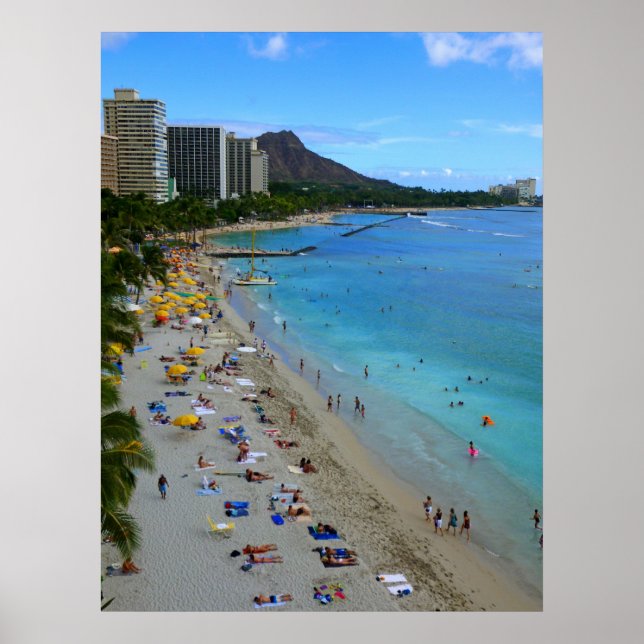 Póster Waikiki Beach (Frente)