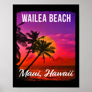 Póster Wailea Beach Maui Hawaii Islas Hawái