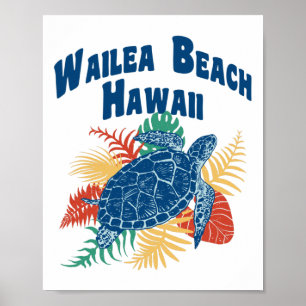 Póster Wailea Beach Maui Hawaii Viajes por las islas Hawá