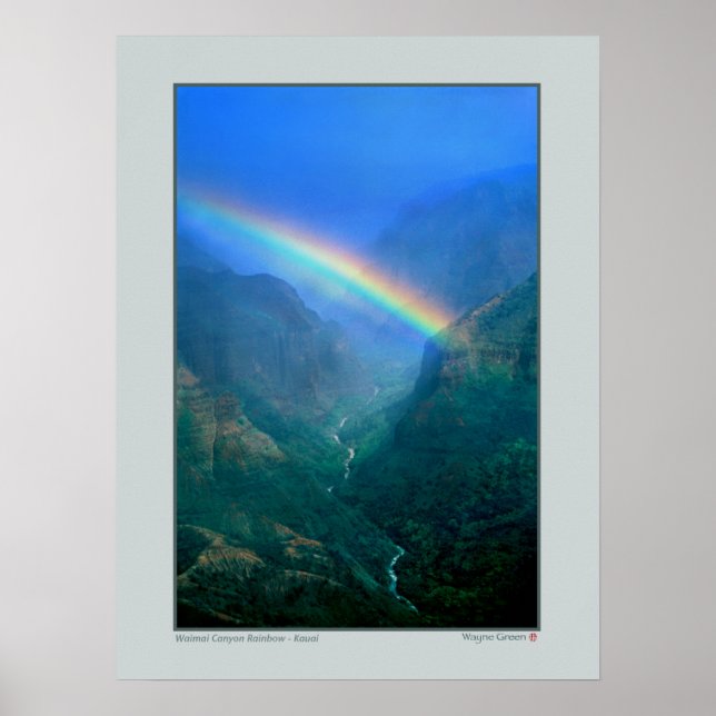 Póster Waimia Canyon Rainbow - Kauai (Frente)
