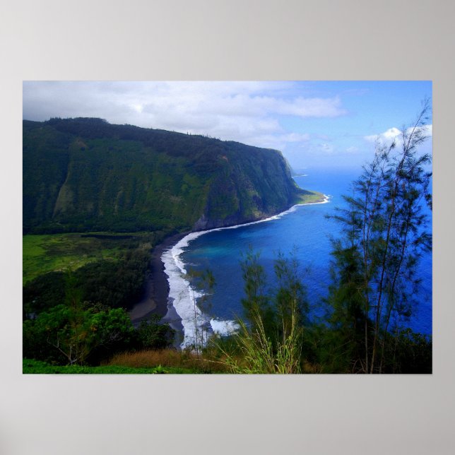 Póster Waipio Valley Lookout, Hawaii, Print (Frente)