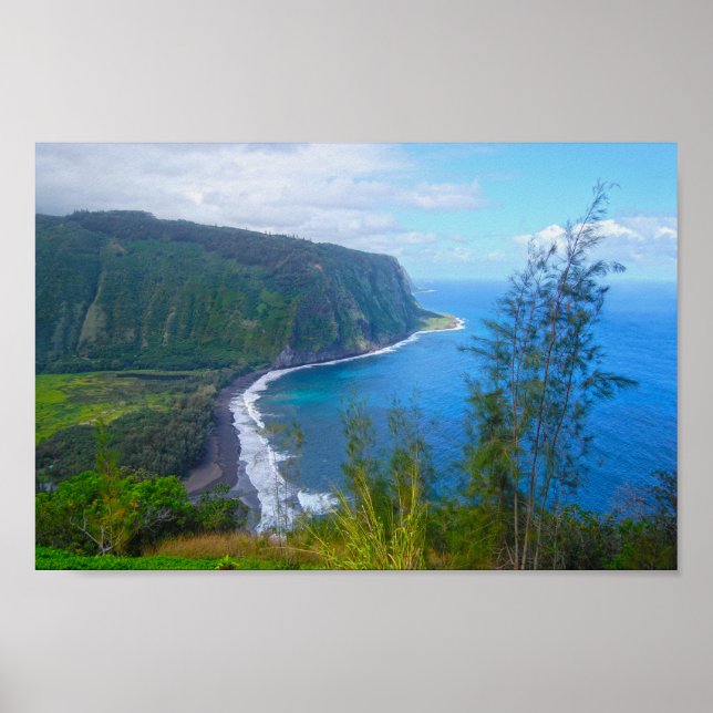 Póster Waipio Valley Lookout, Hawaii, Print (Frente)