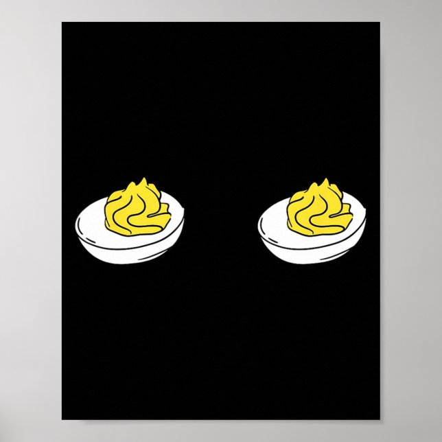 Póster Waiting To Stuff My Face Deviled Eggs Couple Thank (Frente)