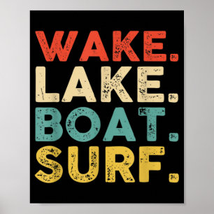Póster Wake Surfing Wake Surf Wake Surfing Rope Wake Surf