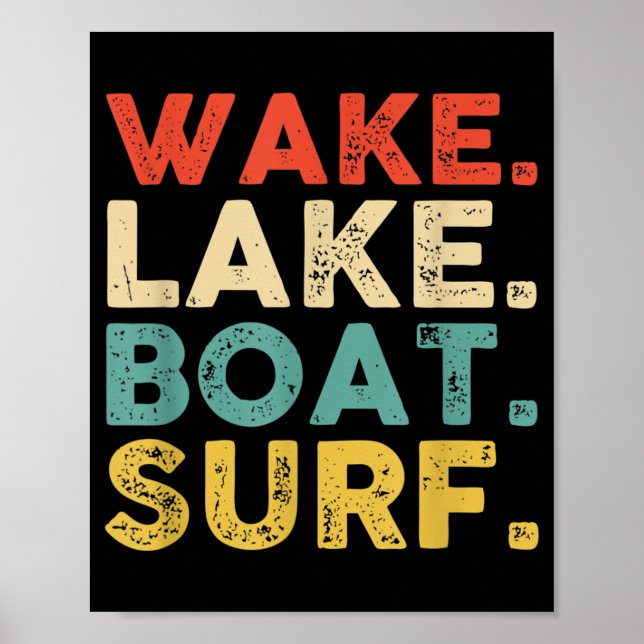 Póster Wake Surfing Wake Surf Wake Surfing Rope Wake Surf (Frente)
