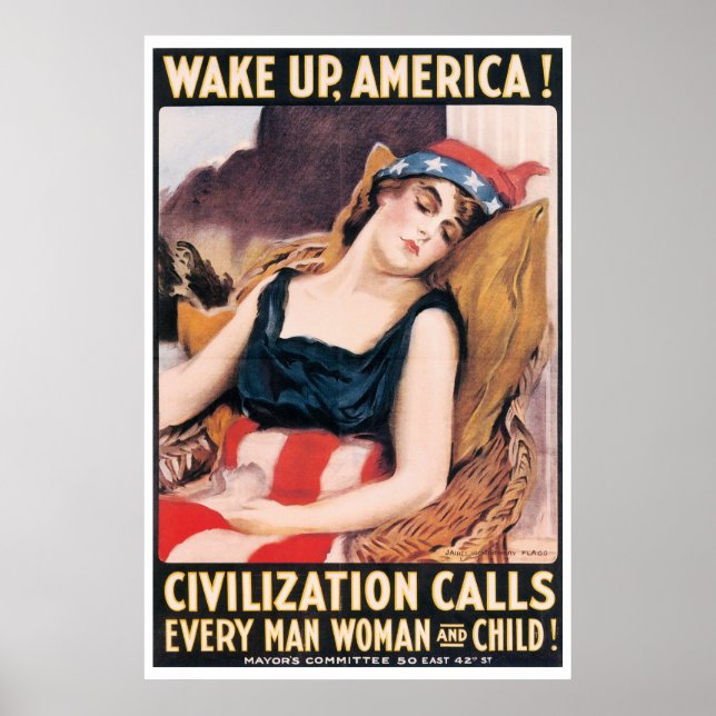 Póster Wake Up America WI Poster (Frente)