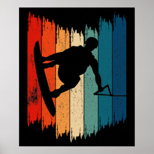 Póster Wakeboard Vintage