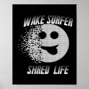 Póster Wakesurfer Wake Surf Esquí Acuático Lago Deporte S