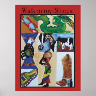 Póster walk in my shoes