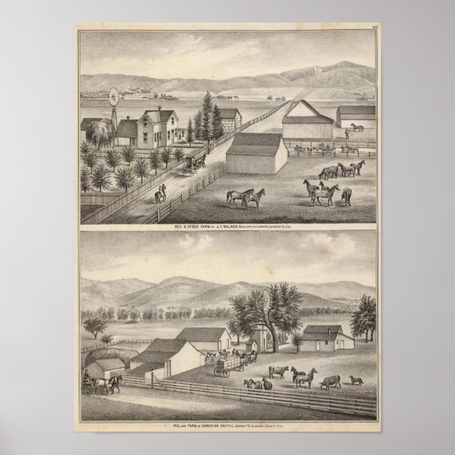 Póster Walker, residencias de Knittel, granjas (Frente)