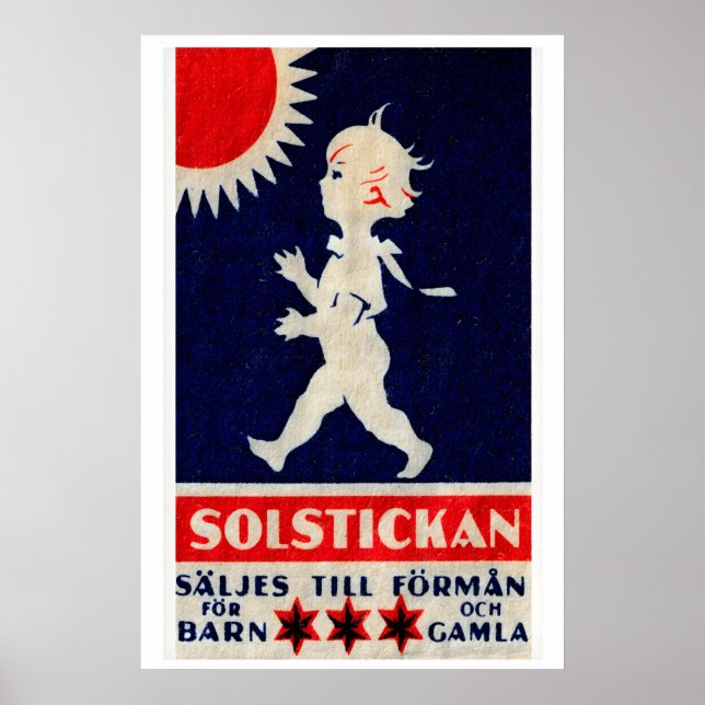 Póster Walking Child - Sweden - Matchbox Print (Frente)