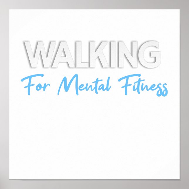 Póster walking for mental fitness (Frente)