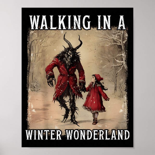 Póster Walking In A Winter Wonderland Krampus Creepy Horr (Frente)