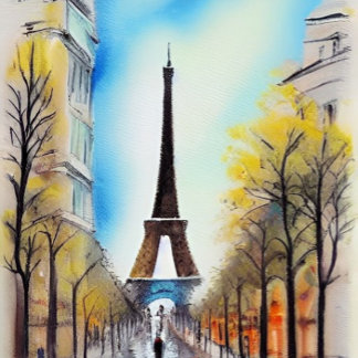 Póster Walking in Paris