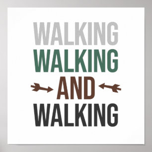 Póster Walking is the Best Therapy Quote
