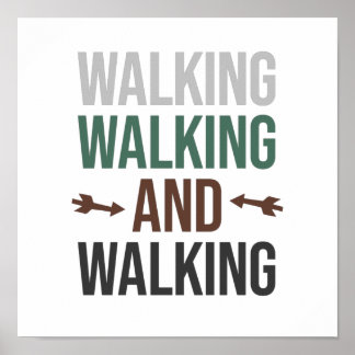 Póster Walking is the Best Therapy Quote