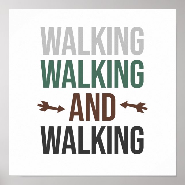 Póster Walking is the Best Therapy Quote (Frente)