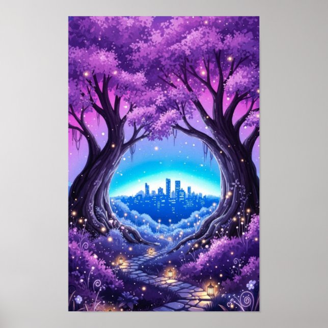 Póster Wall art. City garden (Frente)