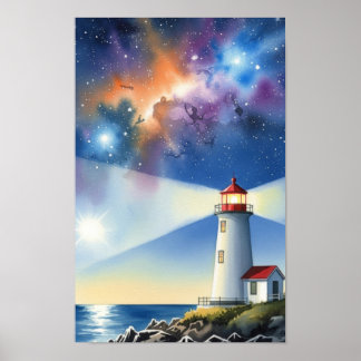 Póster Wall art. Lighthouse Island