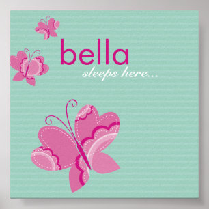 Póster WALL ART : mariposa flútera 1