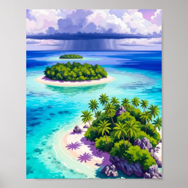 Póster Wall art. Small islands (Frente)