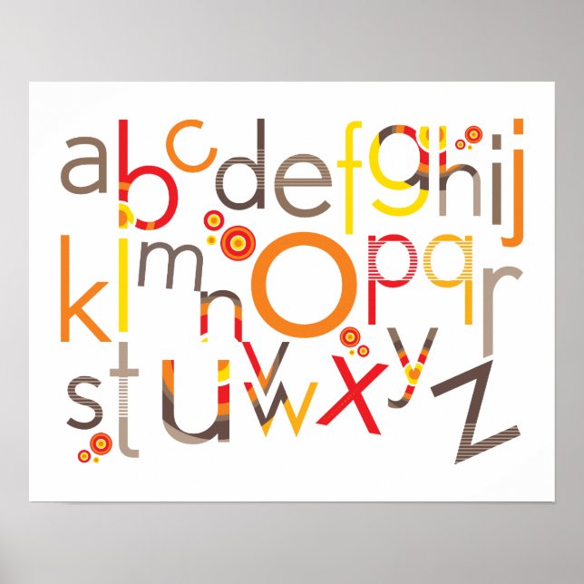 Póster WALL ART :: TIPOGRAFÍA - alfabeto moderno 3 (Frente)