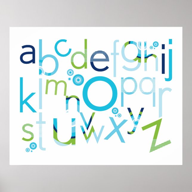 Póster WALL ART :: TIPOGRAFÍA - alfabeto moderno 6 (Frente)
