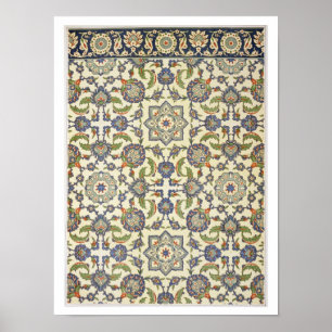 Póster Wall tiles of Qasr Rodouan, from 'Arab Art as Seen