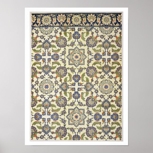Póster Wall tiles of Qasr Rodouan, from 'Arab Art as Seen (Frente)