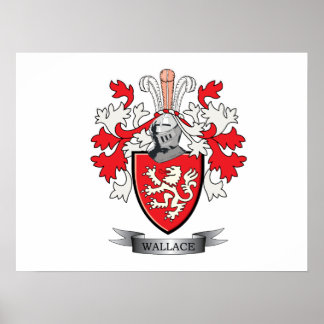 Póster Wallace Family Crest Coat of Arms