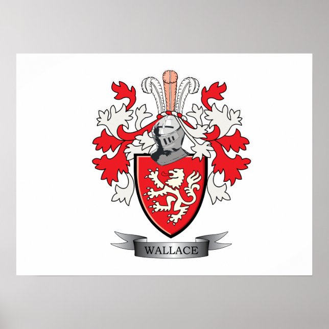 Póster Wallace Family Crest Coat of Arms (Frente)