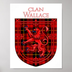 Póster Wallace Tartan Scottish Plaid Lion Rampant