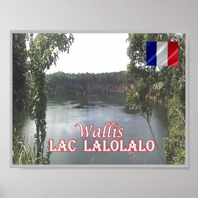 Póster Wallis - Lac  Lalolalo - Wallis and Futuna - (Frente)