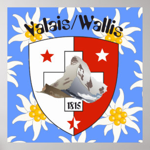 Póster Wallis Valais Schweiz Suisse Poster