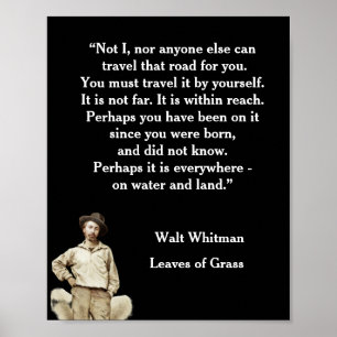 Póster Walt Whitman Cita Road we Travel