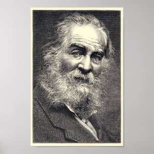 Póster Walt Whitman Engraving, 52 Años