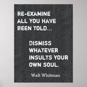 Póster Walt Whitman Quote - Art print #2