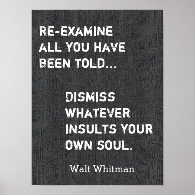 Póster Walt Whitman Quote - Art print #2 (Frente)
