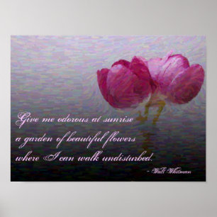 Póster Walt Whitman Tulips Painting