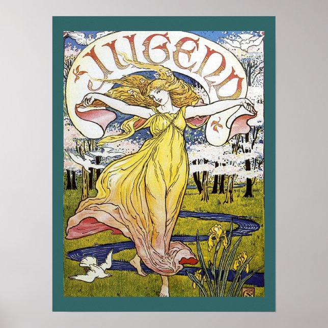 Póster Walter Crane "Jugend", Poster de Art Nouveau (Frente)