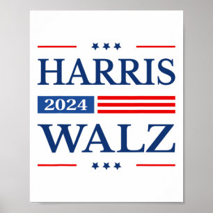 Póster Waltz 2024 Kamala Harris 2024 Tim Waltz 2024 Usa F