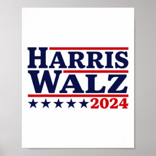 Póster Walz 2024 Elecciones Kamala Harris Tim Waltz 2024