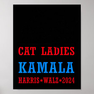 Póster Walz 2024 Elecciones presidenciales Kamala Harris 