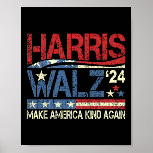 Póster Walz 2024 Haz que Estados Unidos vuelva a ser un H