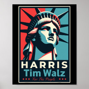 Póster Walz 2024 Kamala Harris 2024 Tim Walz 2024 Usa