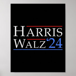 Póster Walz 2024 Salven la democracia 2024 Funny Harri