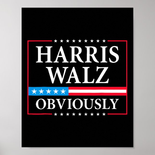 Póster Walz Obviamente el presidente Kamala Harris Waltz  (Frente)